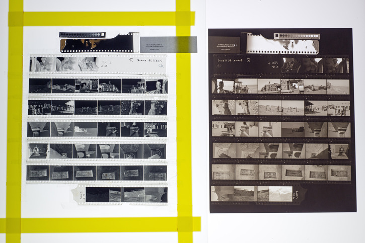 Kontaktbogen-Interpositiv von altem 35mm-Nitratfilm