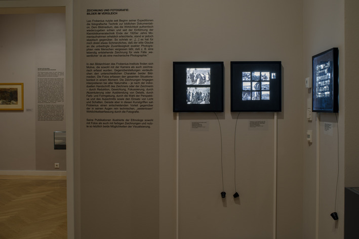 Ausstellung mit Foto-Leuchtrahmen im Museum Giersch 2020